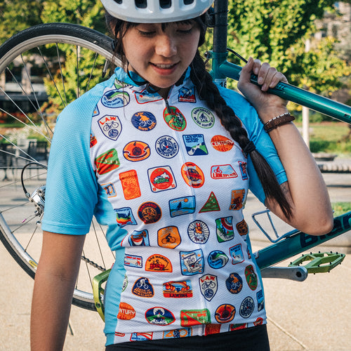 New! Bike League Short Sleeve 'Patch' Jersey