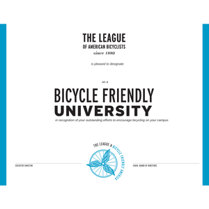 Bicycle Friendly University - Award Certificate Duplicates