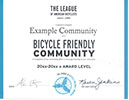 Bicycle Friendly Community - Award Certificate Duplicates