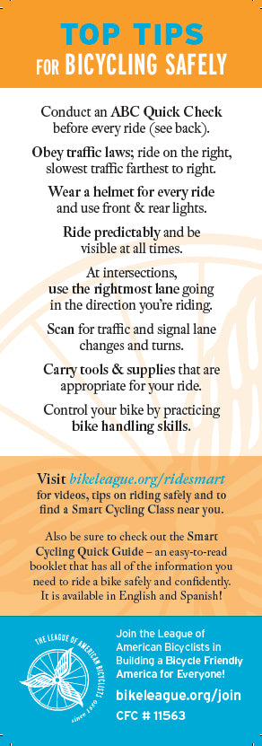 ABC Quick Check Bookmarks – Bike League | League of American Bicyclists